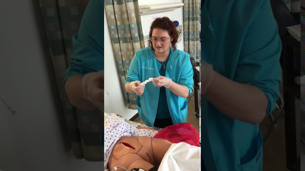Sterile Wet-to -Dry Wound Dressing Change with Irrigation