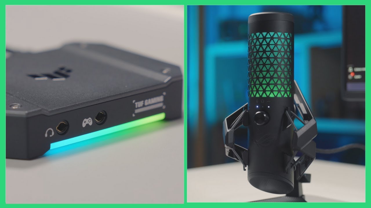 Yayıncı Mikrofonu ve Video Yakalama Aygıtı: ASUS ROG CARNYX ve TUF Gaming Capture BOX 4K PRO