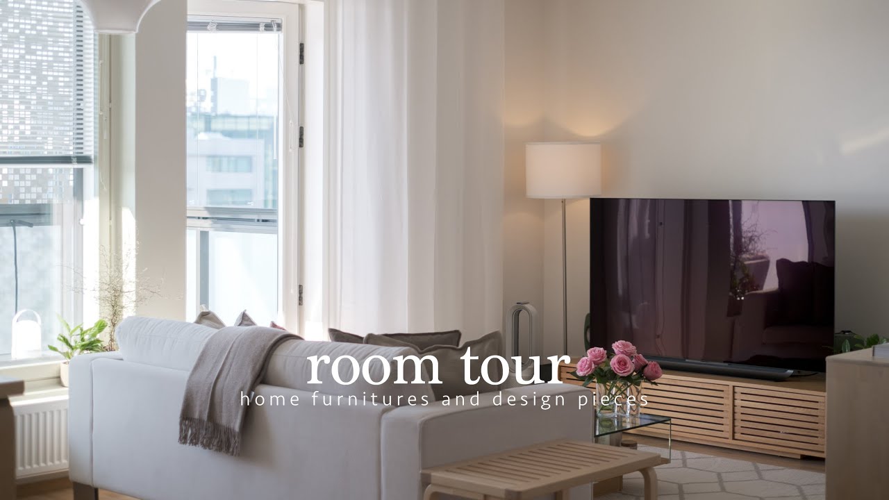 Room Tour I Finnish design pieces I home furnitures , artek, Iittala and marimekko
