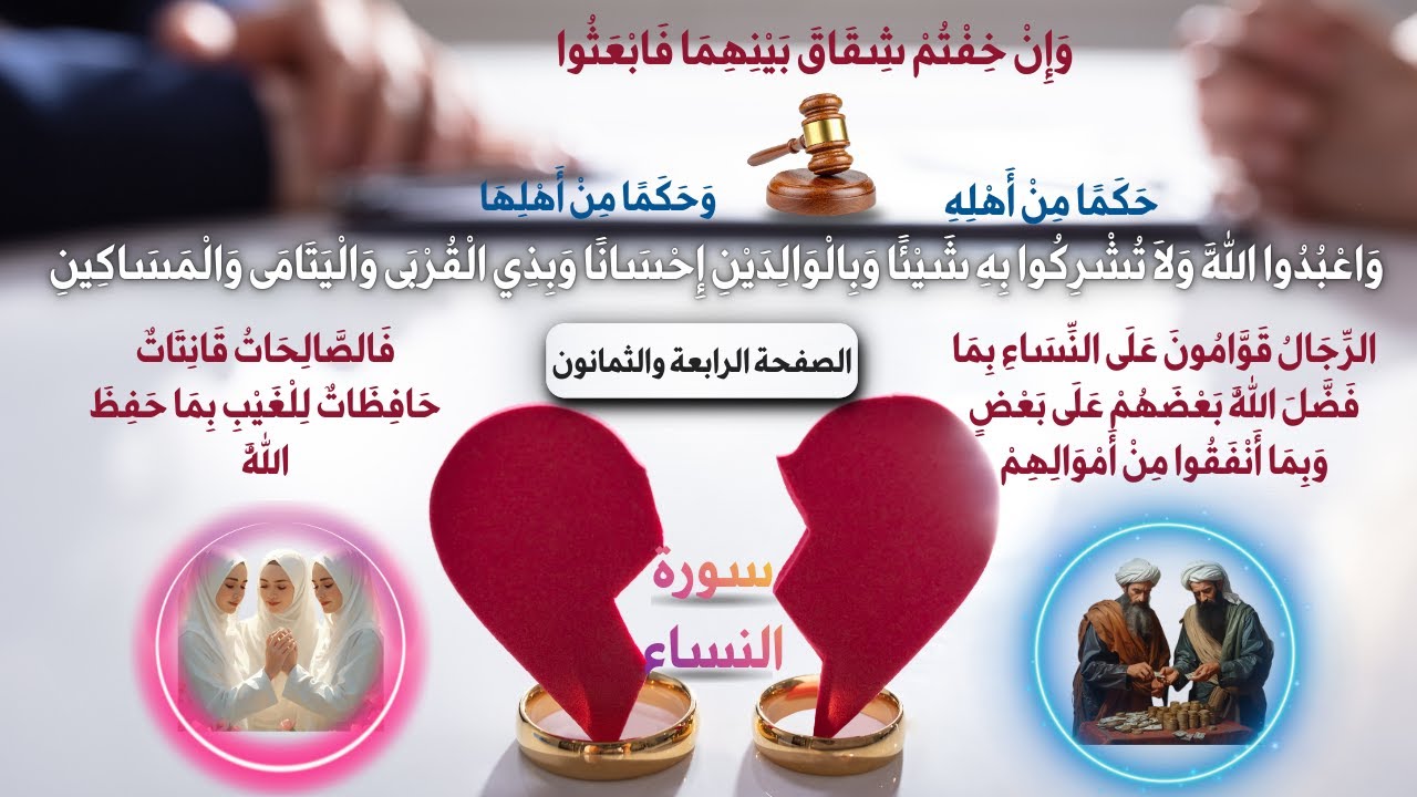 تربيط ايات الصفحة 84 ( سورة النساء ) 
