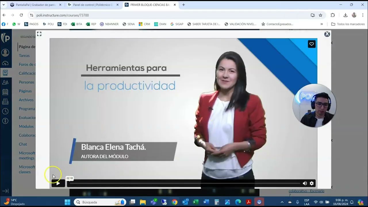 Plataforma Virtual Politécnico Grancolombiano 2024-2 Manejo Campus