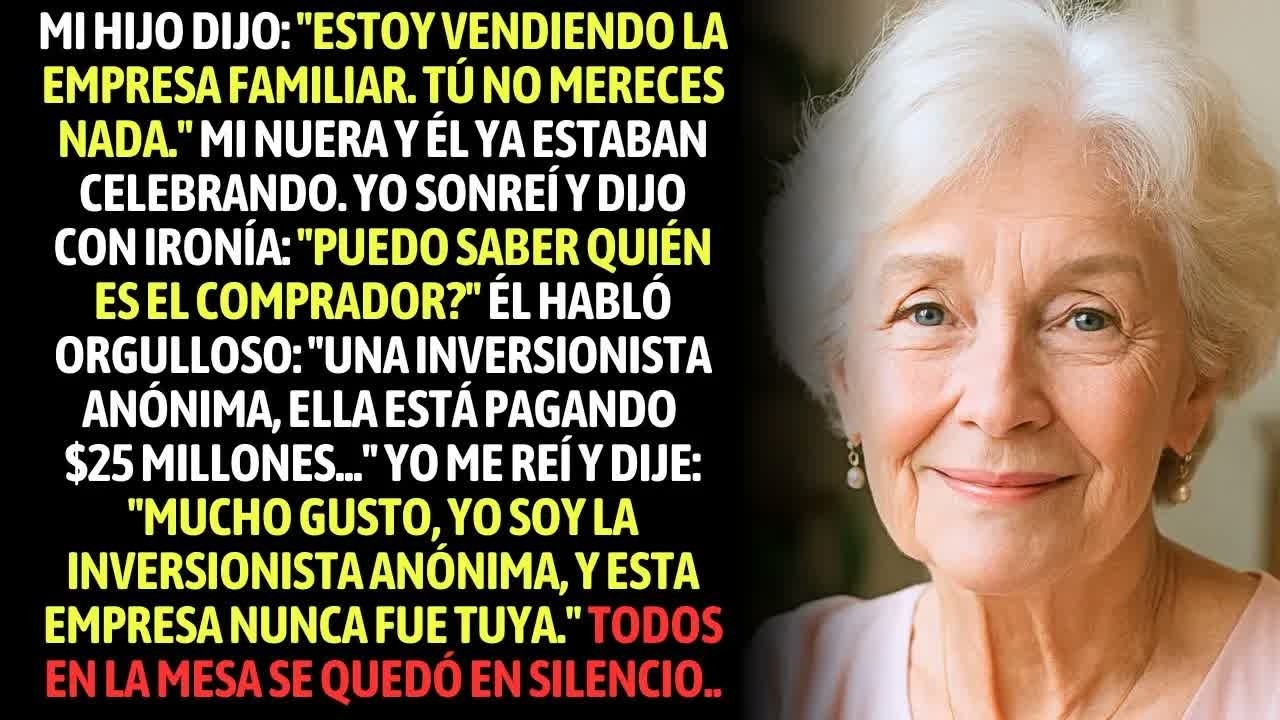 En Navidad, Mi Hijo Dijo： ＂Estoy Vendiendo La Empresa Familiar, Y Tú No Mereces Nada＂ Yo Sonreí...