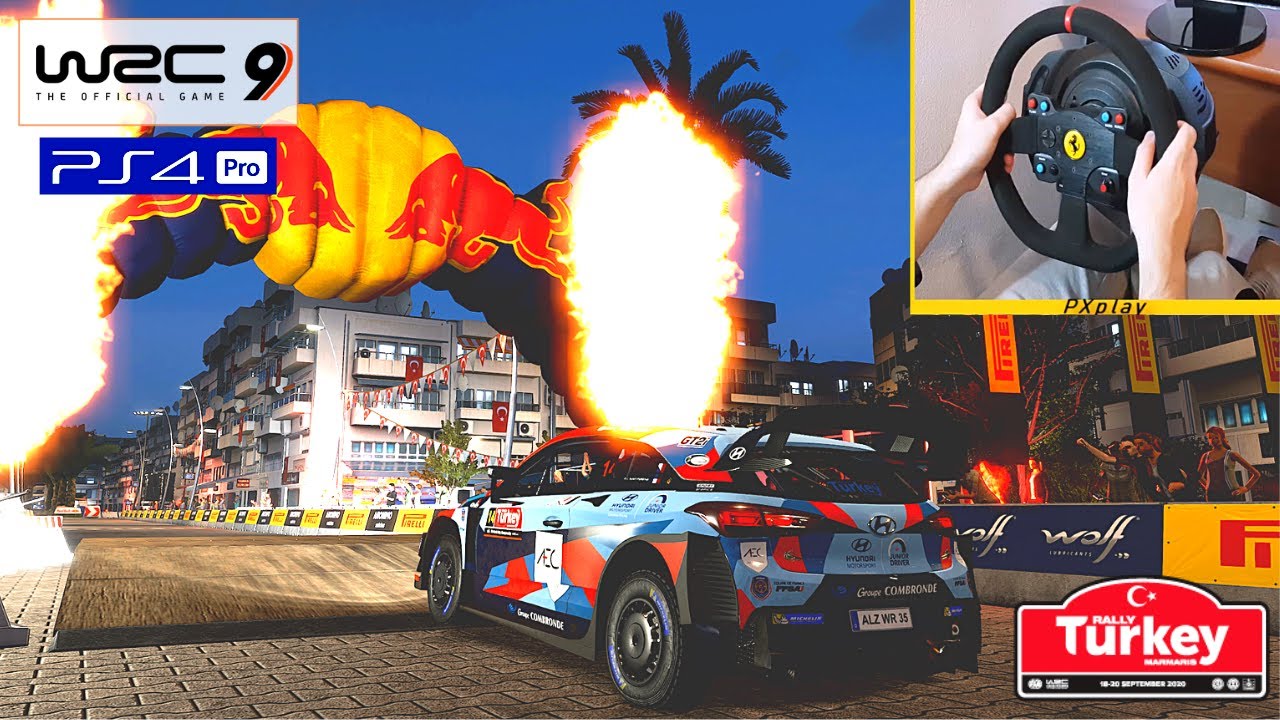 WRC 9 PS4 PRO - Hyundai i20 WRC (Rally Turkey) Marmaris SSS + Thrustmaster T300 gameplay