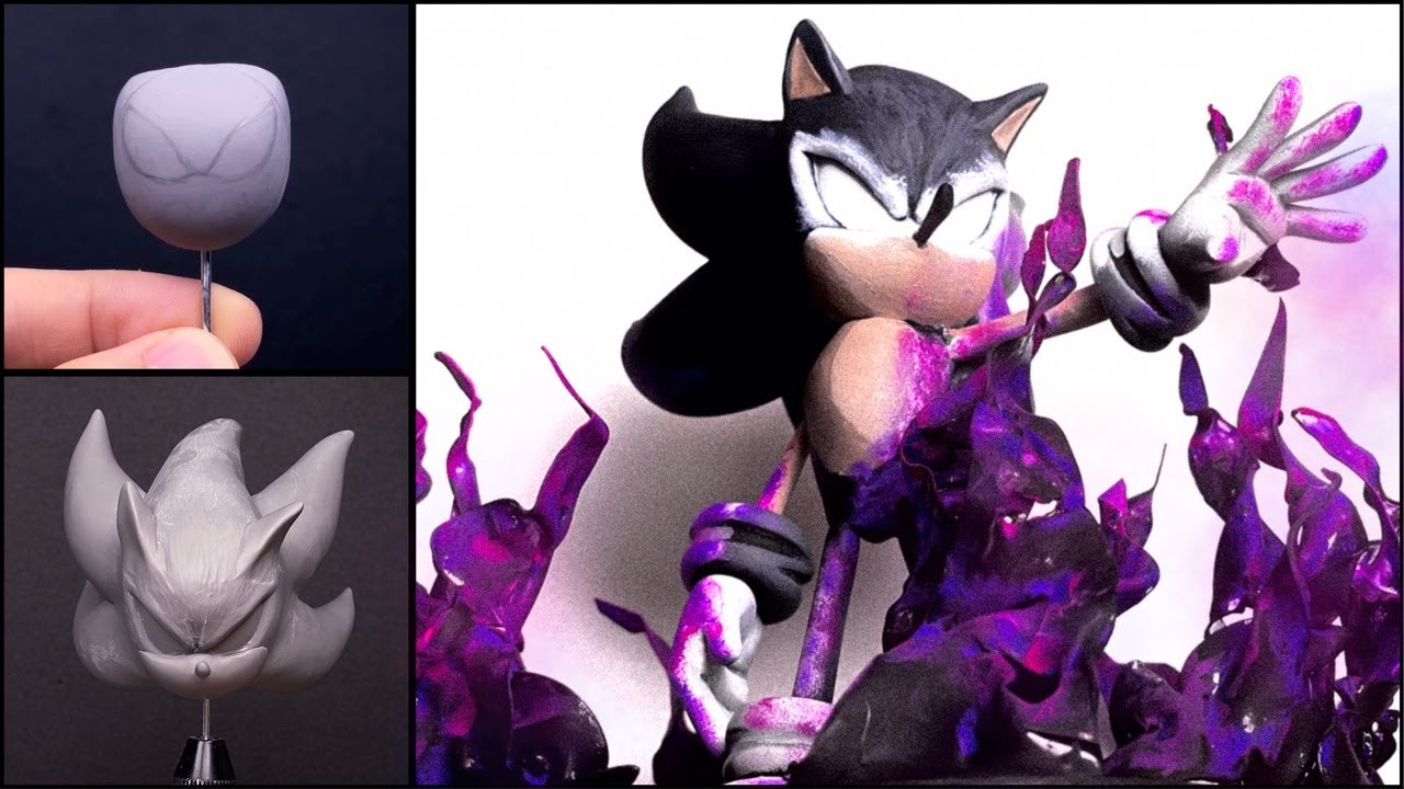 Создайте Темного Соника с помощью Clay / Sonic X / Sonic the hedgehog [kiArt]