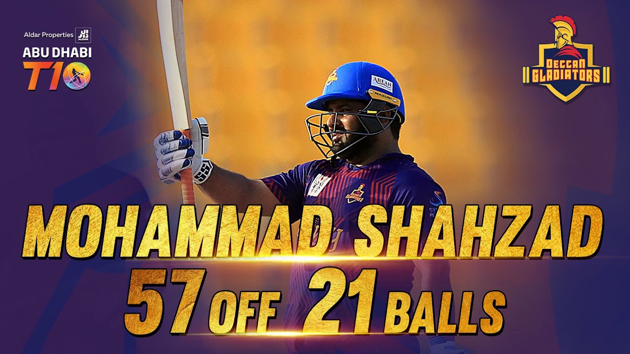 Mohammad Shahzad  I 57 off 21 balls I Man of the Match I Deccan Gladiators I  Abu Dhabi T10 Season 3