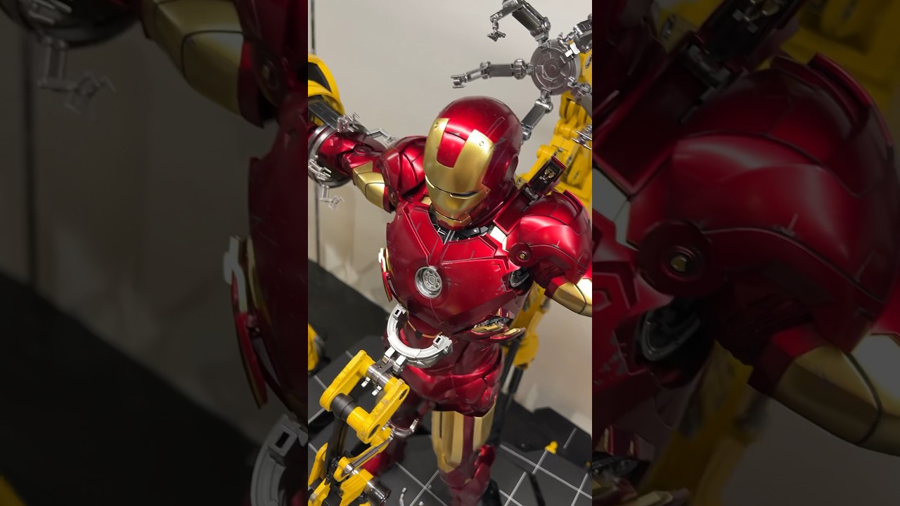 Hot Toys Iron Man Mark IV With Suit Up Gantry 1/4 Scale Figure 鋼鐵人Mark 4 & 著裝整備台 套裝組 #shorts