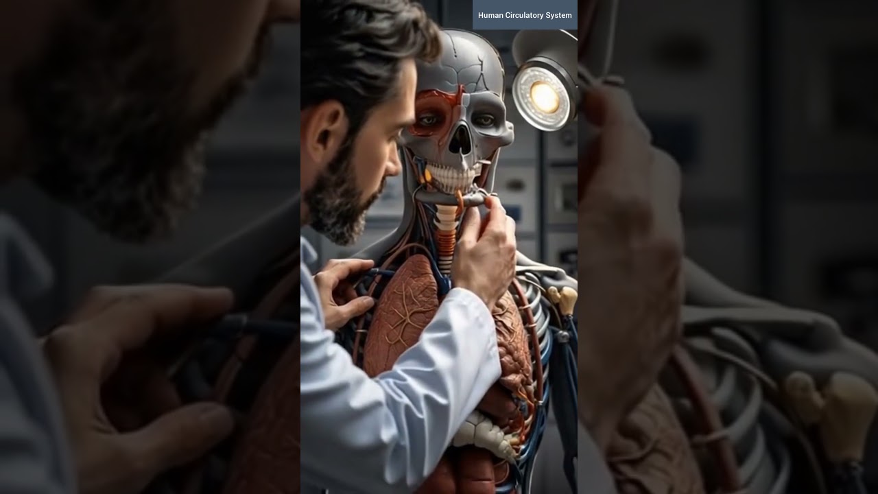 3D-модель кровеносной системы человека крупным планом | Bio AI Art