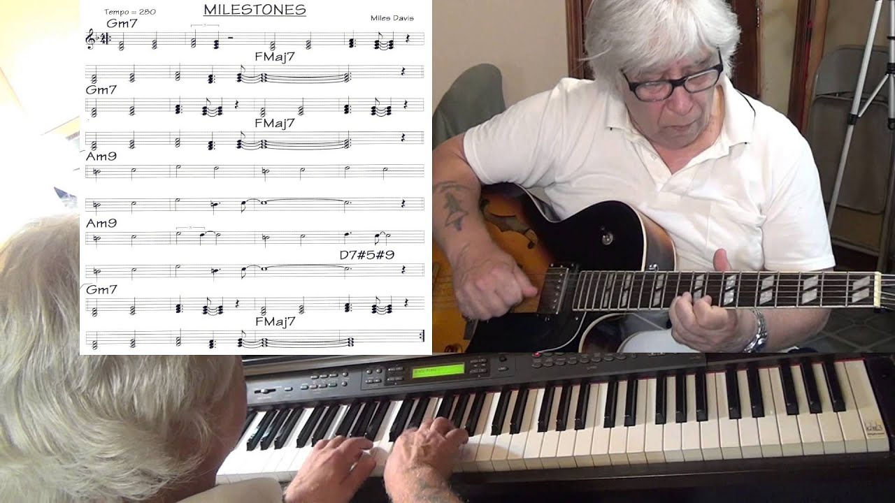 Milestone 2 (240) - Jazz guitar & piano cover ( Miles Davis ) Yvan Jacques