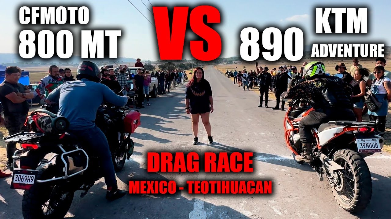 Cf moto 800 MT 🆚 KTM 890 Adventure 🔥 Drag race batalla FULLGASS