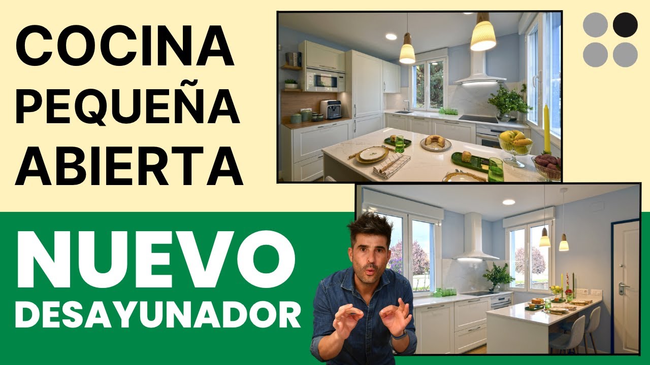Cocina BLANCA PEQUEÑA Vintage con Peninsula CJR