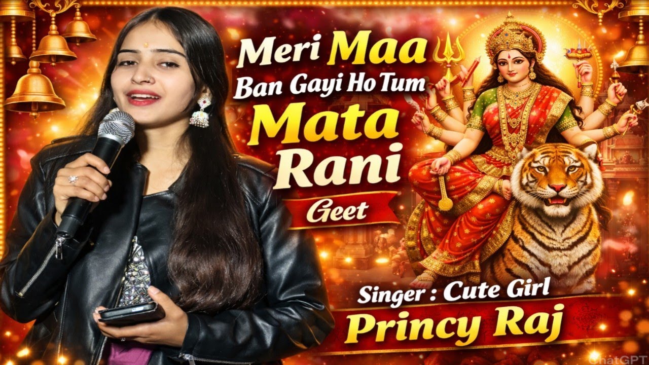 Mata Rani Geet।। Meri Maa Ban Gayi ho tum।।मेरी मां बन गई हो तुम।।Cute girl princy raj के मधुर आवाज 