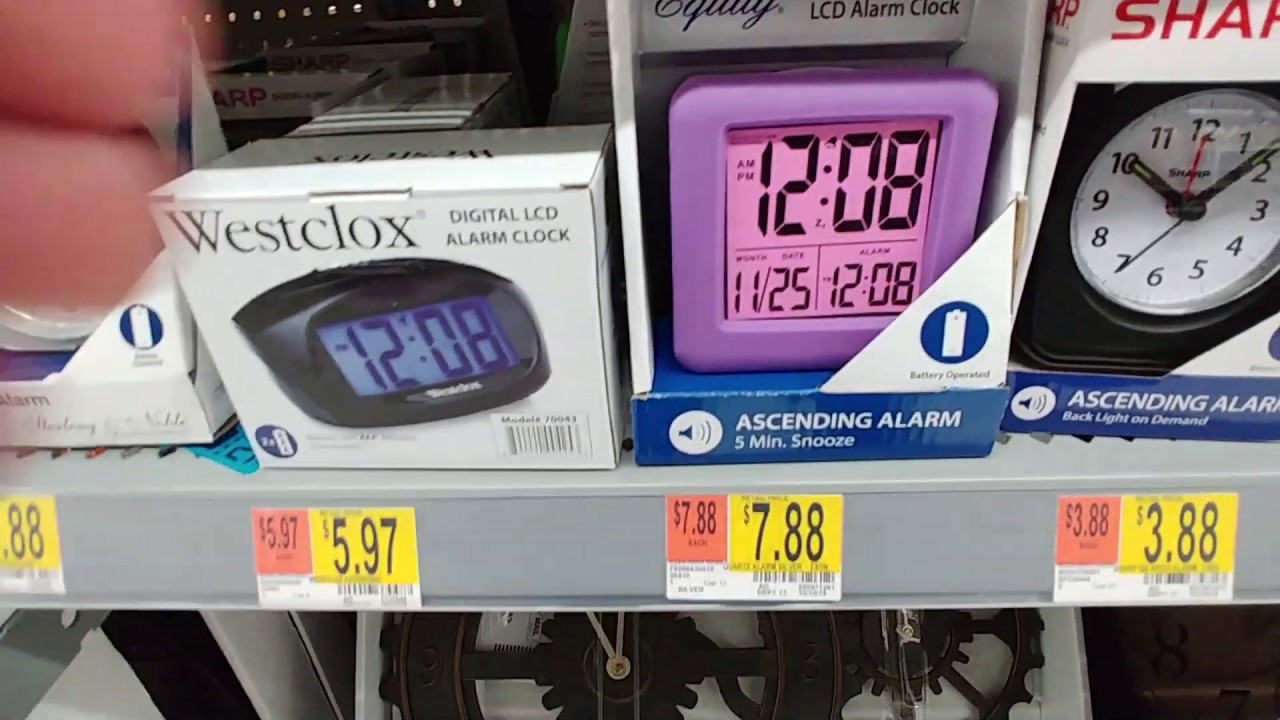 Alarm Clocks at Walmart - Dec. 2018