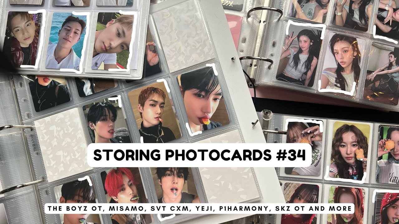 Storing Photocards #34- tbz ot11, misamo, svt cxm, yeji, p1harmony, skz ot8 and more~~
