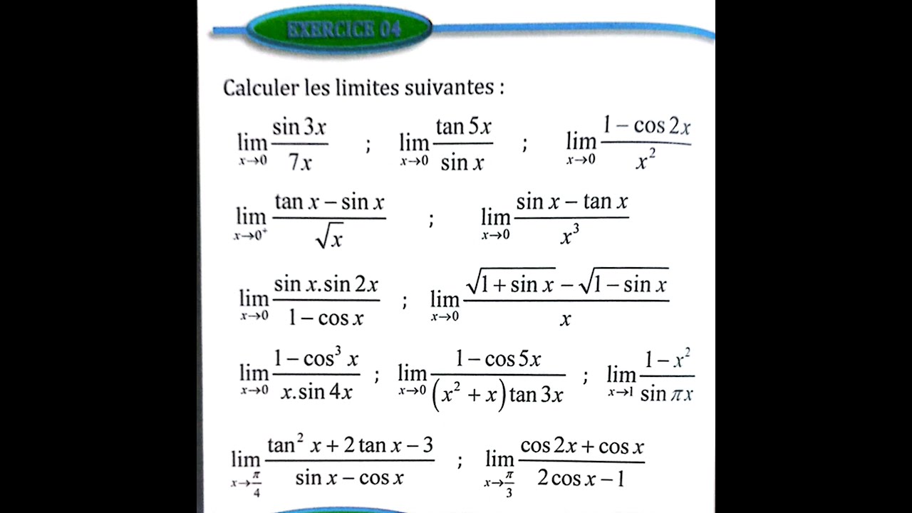 Limite et continuité 2 bac SM Ex 4 et 5 page 50 Almoufid