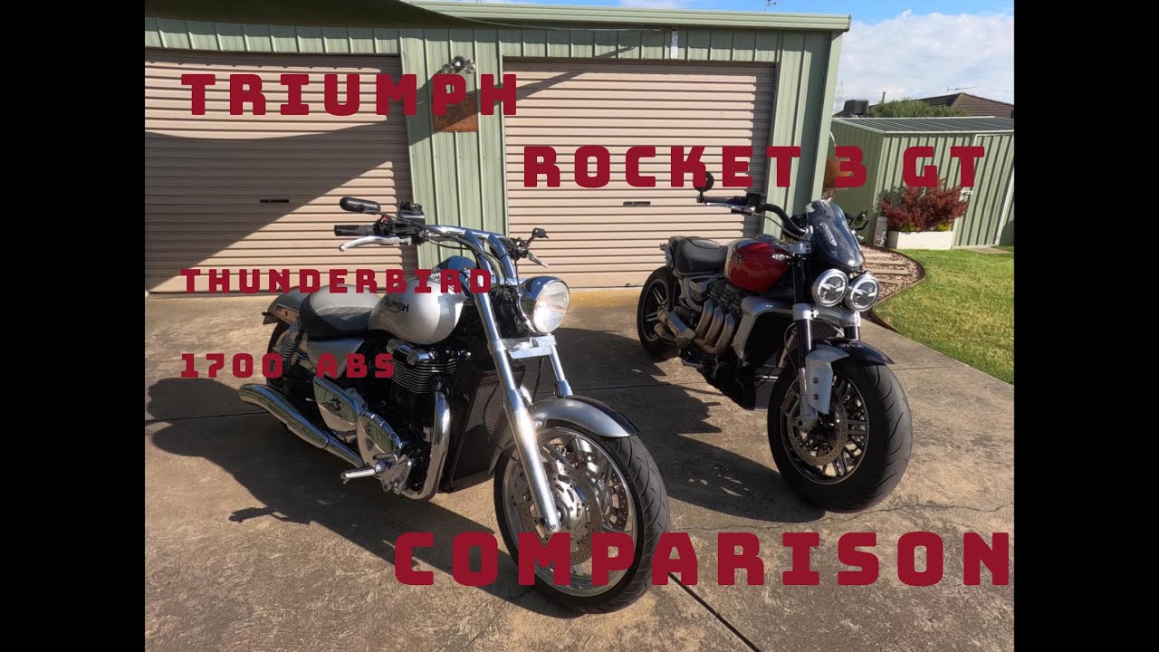 Triumph Rocket 3 GT and Thunderbird comparison