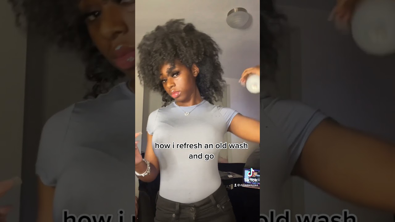 how i refresh an old wash & go #type4hair #naturalhair #lowporosity #washandgo