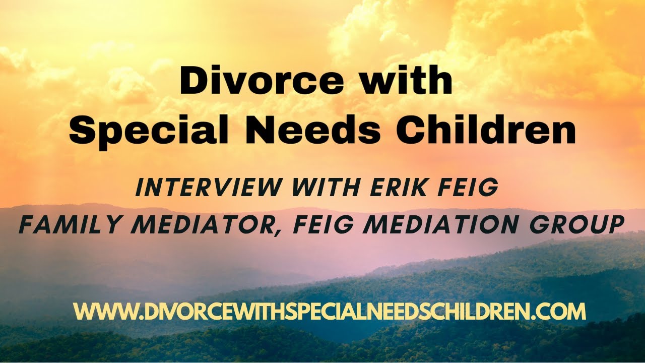 Divorce With Special Needs Children Interview:  Erik Feig of Feig Mediation Group