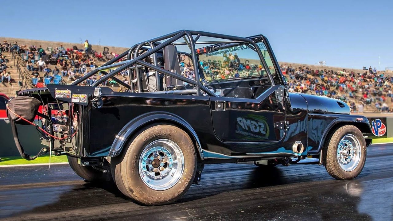 DRAG JEEP - GIANT Turbo V8!