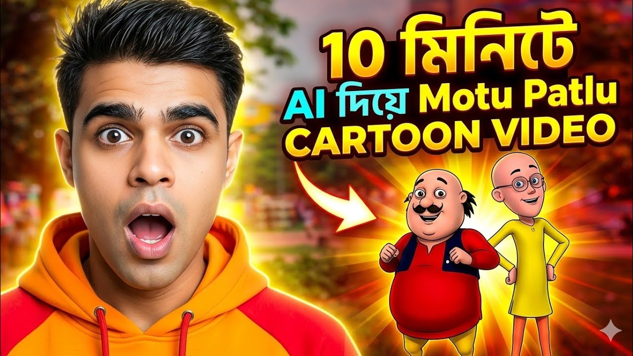 AI দিয়ে মটু পাতলু কার্টুন ভিডিও তৈরি । Grok ai video generator । grok ai দিয়ে ভিডিও তৈরি বাংলা ।