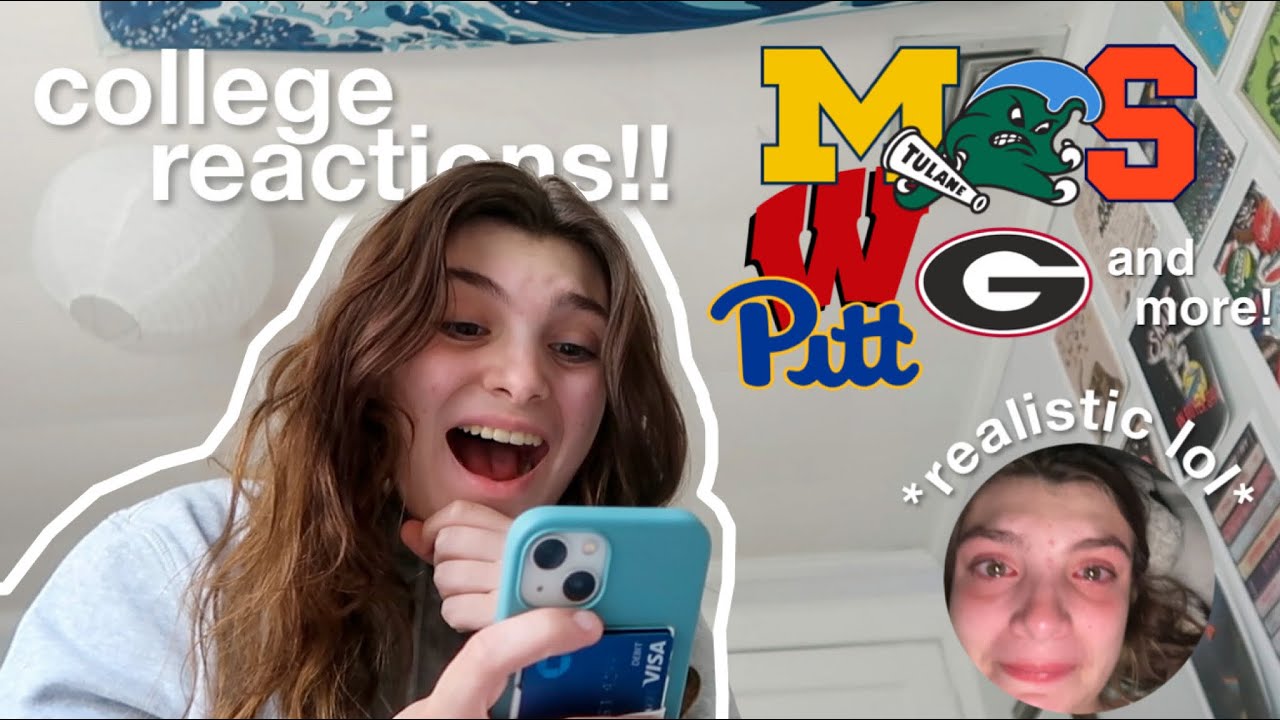 college decision reactions 2023!! (realistic + average student lol)