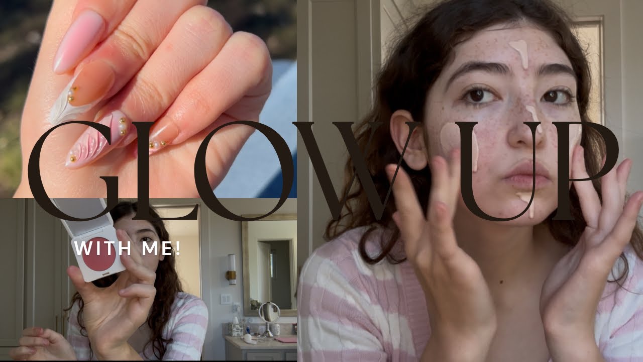 GLOW UP WITH ME! hair, nails, makeup, workout