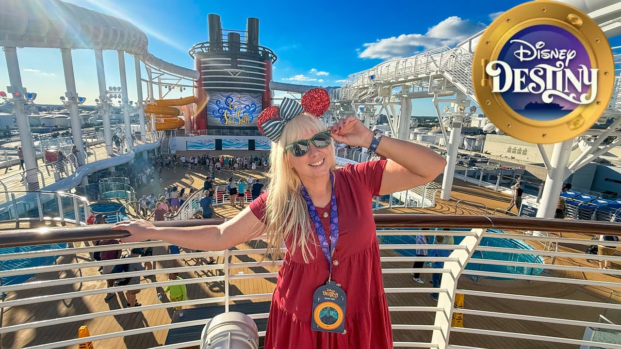 FIRST TIME on the Disney Destiny! Embarkation Day Tour, Lion King Dinner, ALL Themed Lounges!
