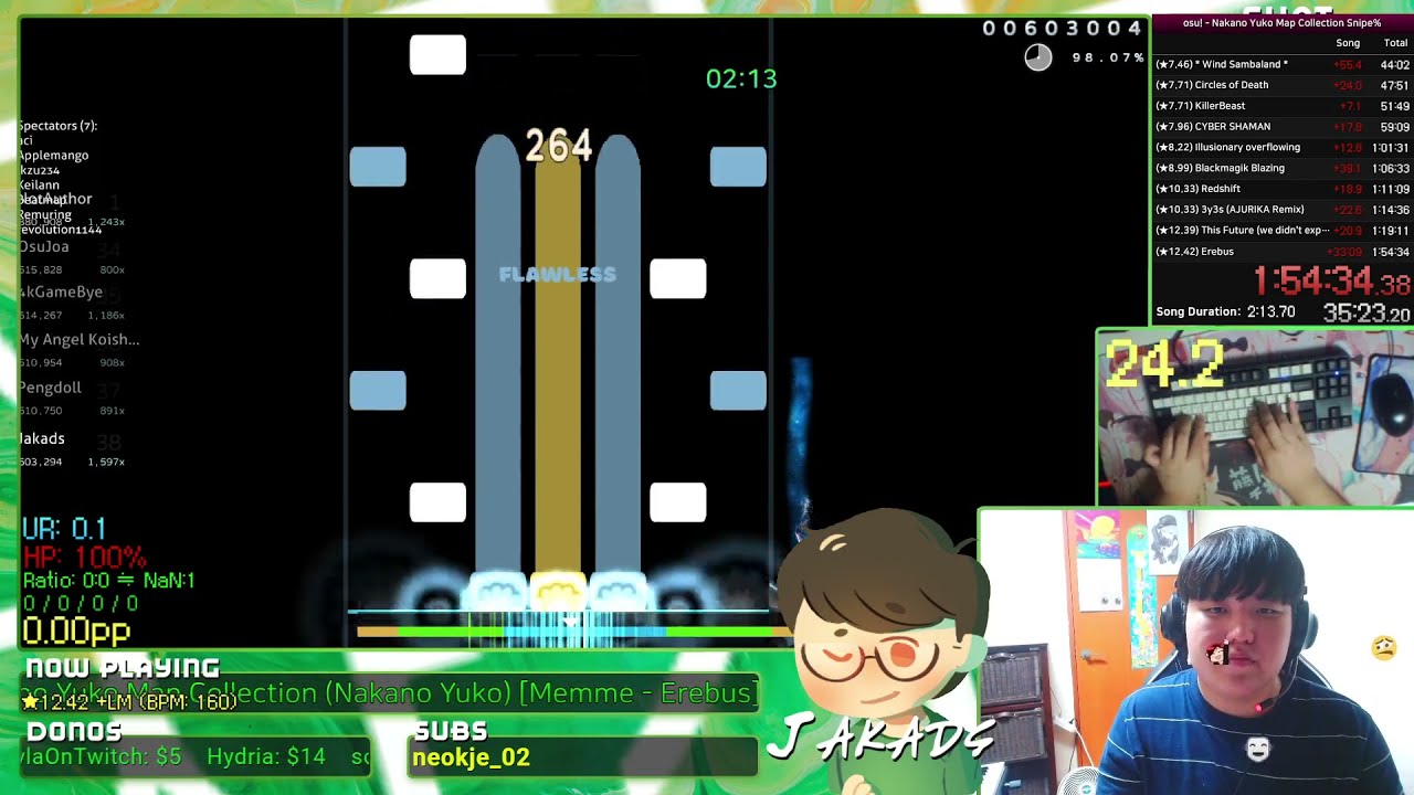 Jakads - xi - Blue Zenith [JINDIMENSIONS] 96,67% S - osu!mania