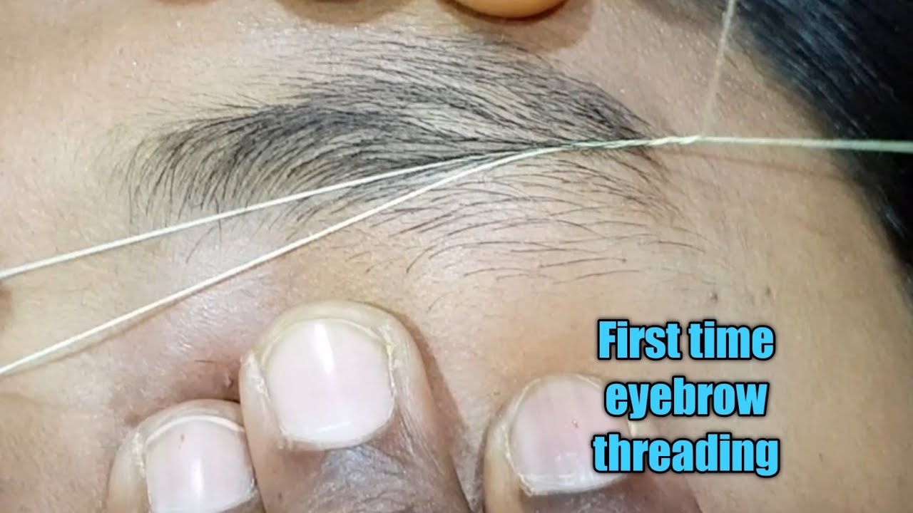 First time eyebrow threading/threading eyebrow/thin eyebrow threading/eyebrow transformation/painles