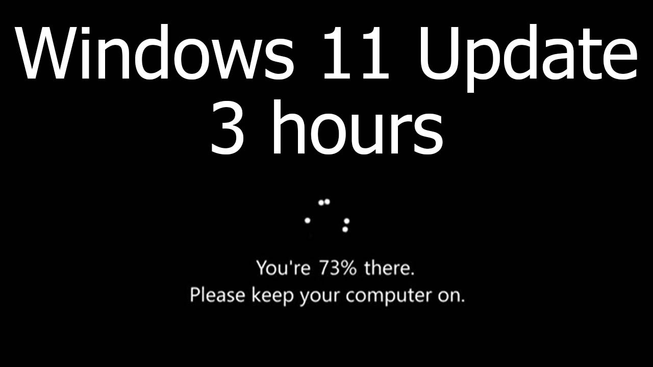Windows 11 Update Screen 3 hours REAL COUNT in 4K UHD !