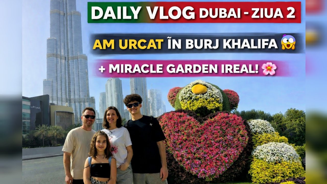 Daily Vlog în Dubai - ziua 2 🌺🌼🐪🌴#dubai #burjkhalifa #travel #vacation #vlog #garden 