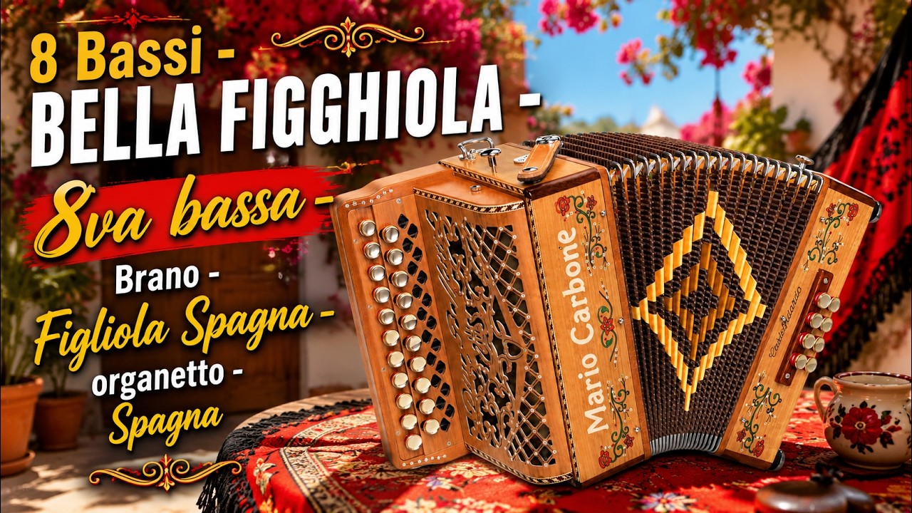 8 Bassi - BELLA FIGGHIOLA - 8va bassa - Brano - Figliola  Spagna - organetto - Spagna -