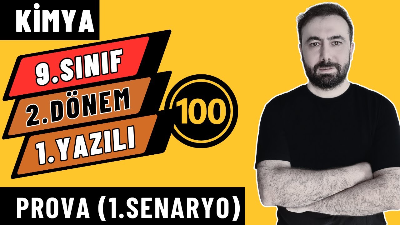 9.Sınıf Kimya 2.Dönem 1.Yazılı | PROVA (1.SENARYO) | 2024-2025 Yeni Müfredata Uygun
