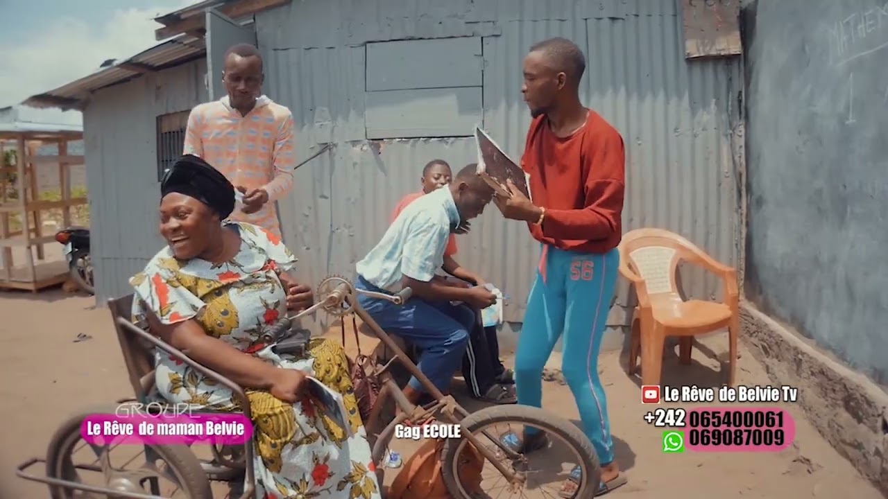 NOUVEAU GAG 🇨🇬 L'ÉCOLE AVEC CINÉMA LE RÊVE DE MAMAN BELVIE 🇨🇬