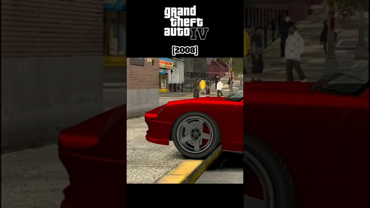 The evolution of the car's wheel movement in all versions of the GTA