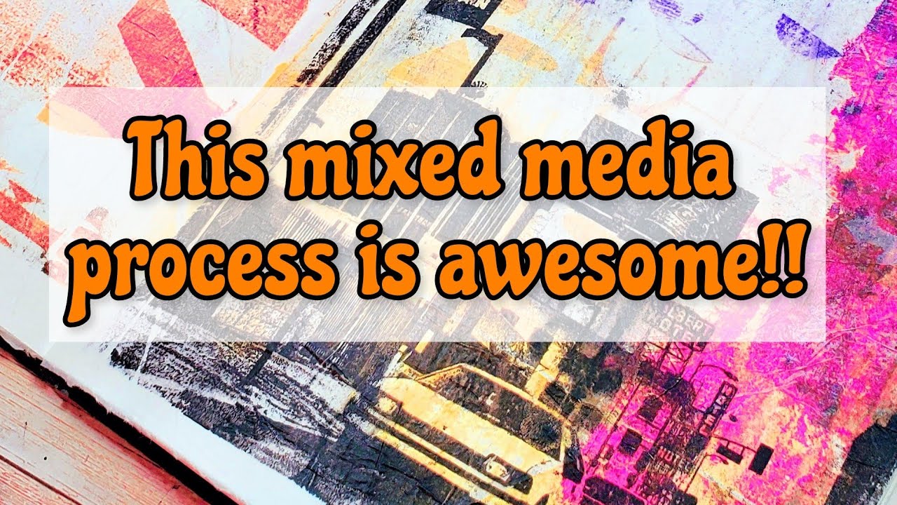 This mixed media process is awesome!  Art journaling with a GEL PLATE