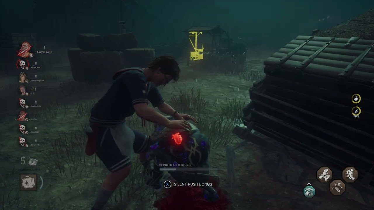 Dead by Daylight 2v8 Survivor side Walkthrough Part 32: Taurie Versus Nurse and Trapper