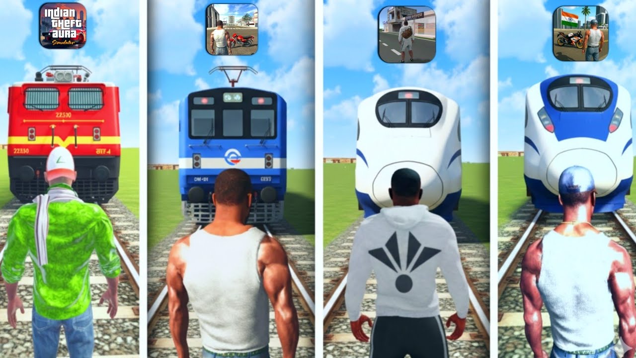 Train vs Franklin 😱 In  All  GTA Games Comparison 