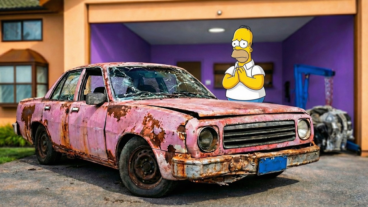 I Found Homer Simpson’s Abandoned Pink Sedan… You Won’t Believe This (4K Restoration)