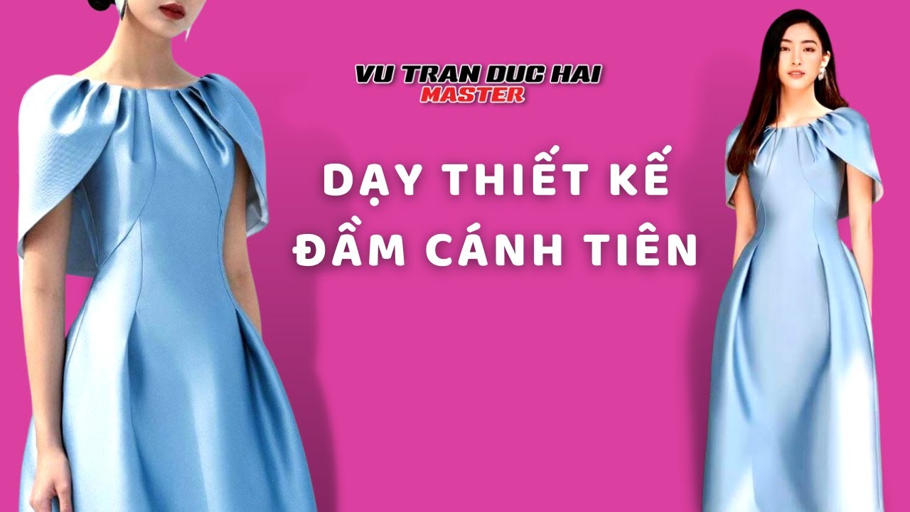 87/ Dạy cắt may ĐẦM CÁNH TIÊN/ How to design a Beautiful Pleated Dress