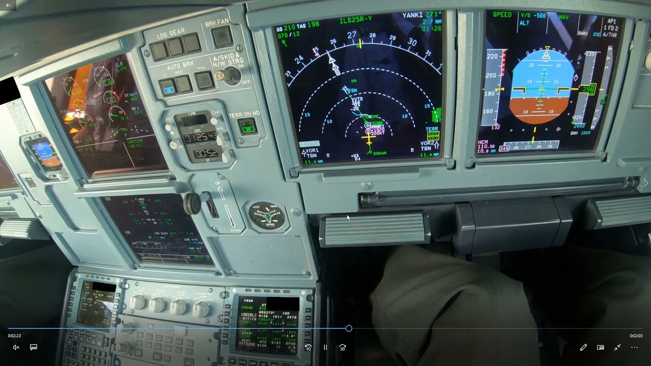 Управление энергией A320 — VVTS, пример правильного снижения и захода на посадку
