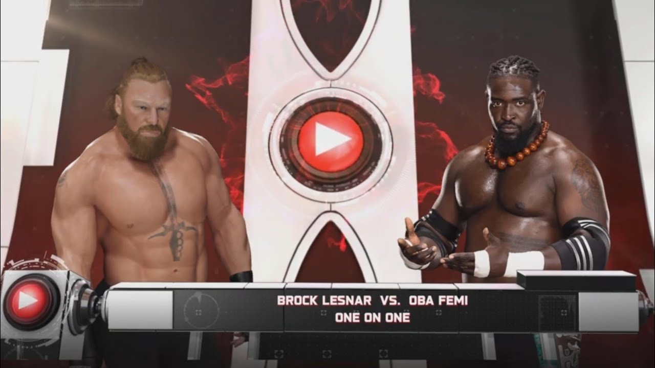WWE 2K25: Brock Lesnar vs Oba Femi (Dream Match) (PS5 slim)