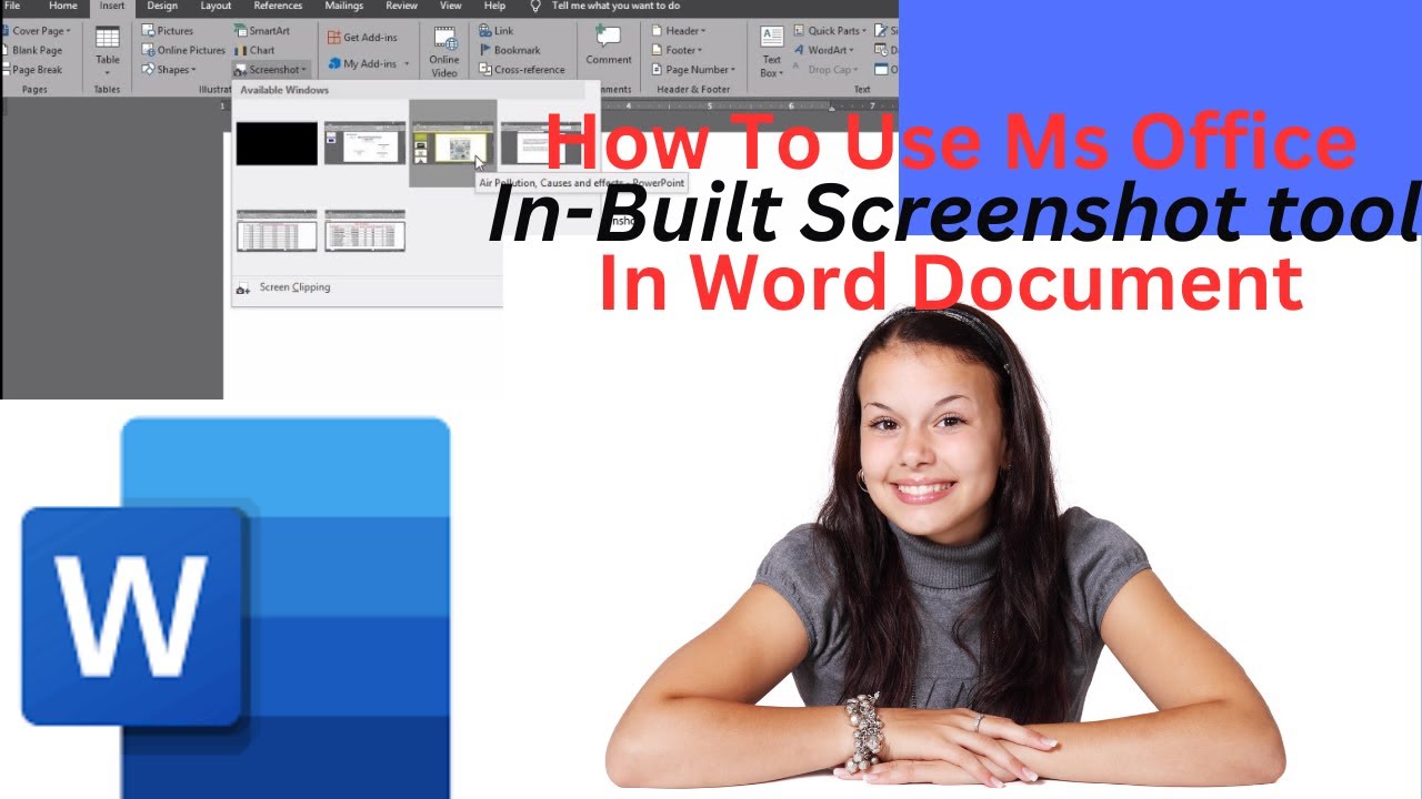 How To Use Ms Office In Built Screenshot Tool In Word Document  _Microsoft_In_Built_Screenshot_Tool
