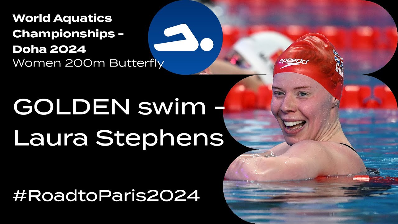 #RoadtoParis2024 🇬🇧 Laura Stephens🥇 wins 200m Butterfly I World Aquatics Championships – Doha 2024