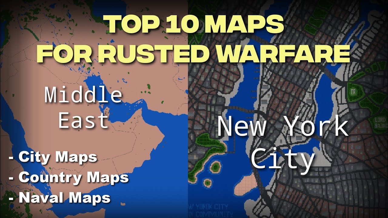 Top 10 Rusted Warfare Maps | Maps for rusted warfare | Top 10 | [@steve_is_playing]
