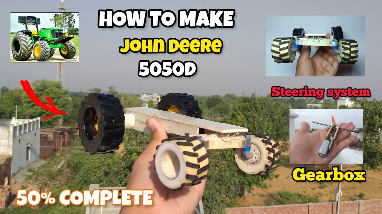 How to make John Deere 5050D/Tochan King with PVC pipe at home  @nishu_deshwal