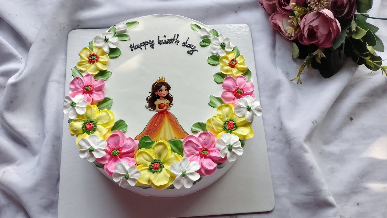 অসম্ভব সুন্দর প্রিনসেস থিম কেক 🦋 পুরো ডিটিএলস শেয়ার করলাম। 