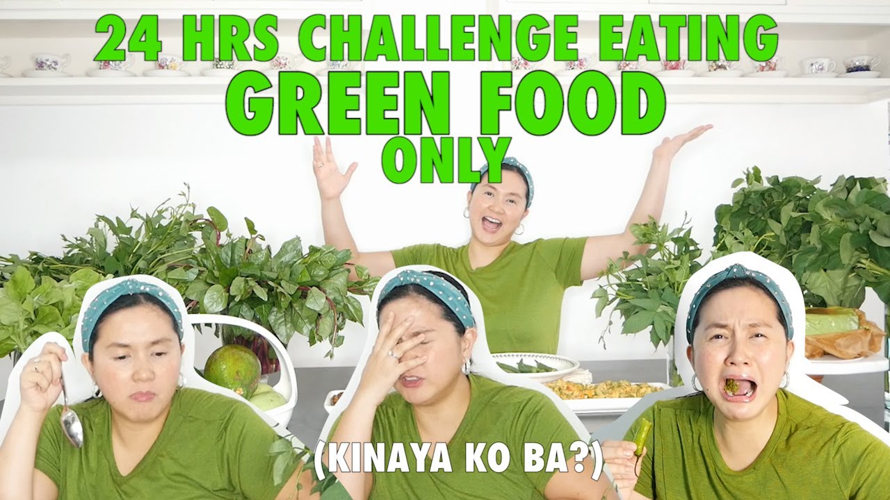 24 HOUR CHALLENGE EATING GREEN FOOD ONLY [MARIEL PADILLA]