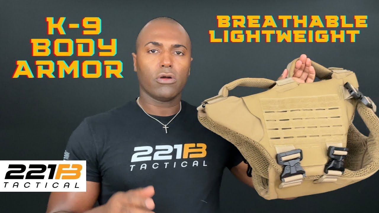 K9 Body Armor - Light, Breathable, Full Range of Motion - 221B Tactical Titan K-9 Vest 3.0