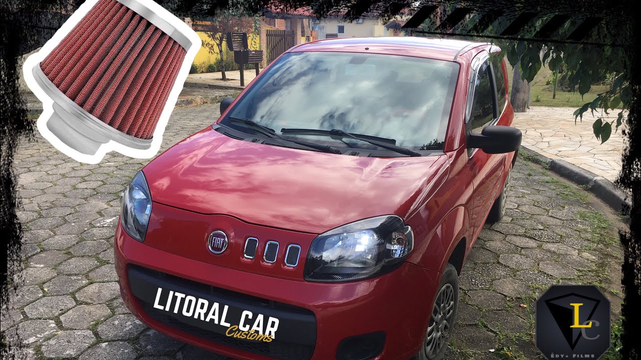 Filtro esportivo no Uno Evo-Ronco Antes e Depois /desmontando o Original e instalação passo a passo.