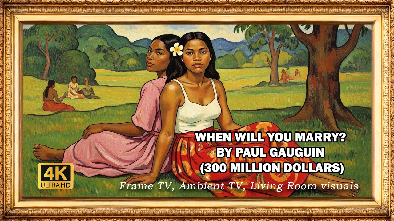 Vintage TV Frame Art | “When Will You Marry?” – Paul Gauguin Masterpiece ($300M)